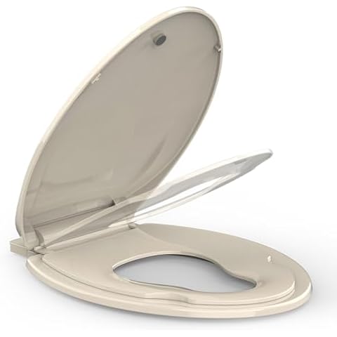 GAOMON Elongated Toilet Seat with Toddler Seat Cover