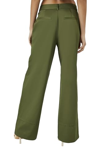 Forever 21 womens Button-hem Wide-leg Pants4