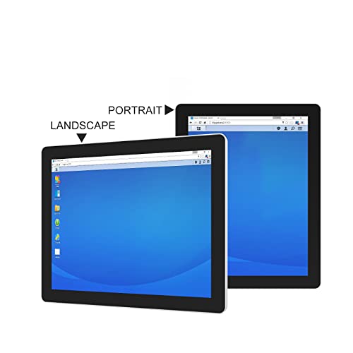 Image of GreenTouch 15 Inch Aluminum Frame Wall Touch Screen LCD Monitor Open Frame LCD Touch Panel - HDMI /VGA /DVI-1024 * 768 @60Hz