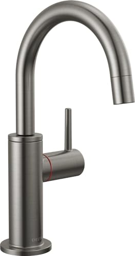 Image of Delta Faucet Instant Hot Water Dispenser Faucet Black, Instant Hot Water Tap, Hot Water Faucet, Black Stainless 1930LF-H-KS (Tank and Filter Not Included)