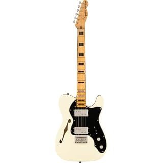 Squier FSR Classic Vibe ’70s Telecaster® Thinline Tableau en érable Blanc Olympique - Les Beatles, Paul McCartney, John Lennon, RIngo Starr, George Harrison
