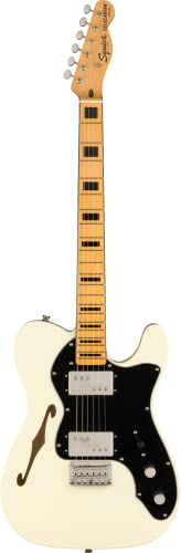Squier FSR Classic Vibe ’70s Telecaster® Thinline Tableau en érable Blanc Olympique - Les Beatles, Paul McCartney, John Lennon, RIngo Starr, George Harrison Squier FSR Classic Vibe '70s Telecaster® Thinline Tableau en érable Blanc Olympique