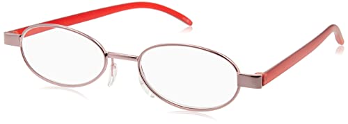 ウルトラ スリム 超 薄型 軽量 老眼鏡 (専用スリムケース付き) レディーズ ピンク +1.00