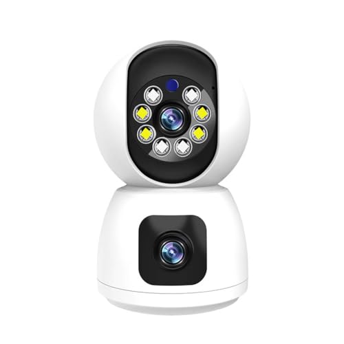 GIWFBQTR Cámara de Doble Lente de 2MP Monitor de Protección de Seguridad WiFi Cámara de Vigilancia PTZ Video Intercom Cámara