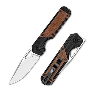 Kizer Mini Militaw V3634SA4 Navaja EDC, Nitro-V 7.16 cm, G10/Mkuruti - Camping Caza Regalo Hombre Mujer