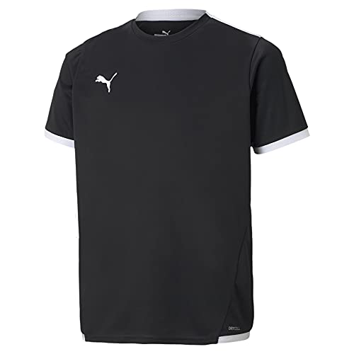 PUMA unisex-child Shirt, Puma Black-Puma White, 176