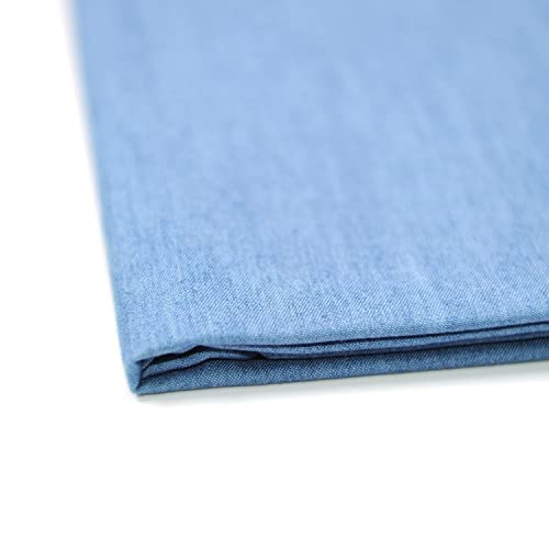 Denim 5 OZ.Indigo Washed of Light Col 100% Cotton Fabric 58 Wide by the Yard (Light 1yard)