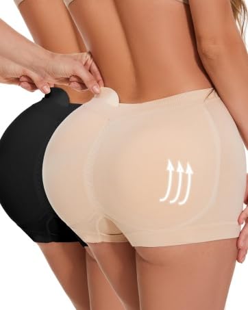 Image of Zimi Collection Tummy Control High Waist Butt Lifter Panties Padded Underwear for Women Hip Enahncer Body Shaper Boyshort
