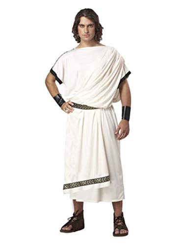 California Costumes Men's Deluxe Classic Toga Set, White, One Size