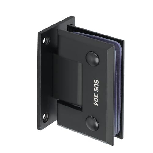 Alise Glass Shower Door Hinge Black 90 Hinge for Glass Doors 1 Pcs