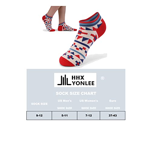 HHX YONLEE No-Show Low-Cut Striped patterned Casual Socks 8/10 Pairs Gift Box2