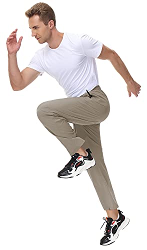 Butrends Wandelbroek voor heren, licht, waterdicht, outdoorbroek, wandelen, bergbeklimmen, met zakken met ritssluiting, elastische taille, workout-hardloopbroek, elastische ademende sportbroek - Image 5