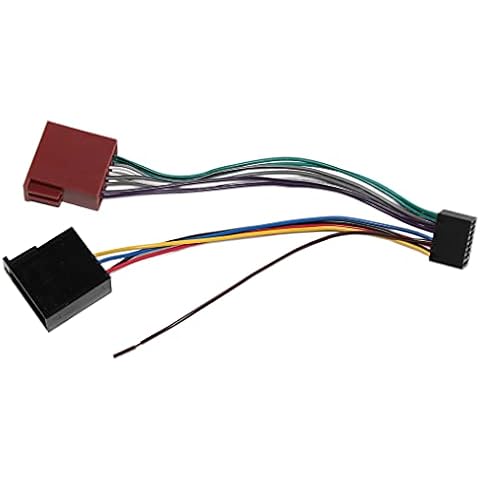 RED WOLF Kenwood KDC KRC 16 Pin Wiring Harness ISO Connector Adaptor 16 pin to ISO for Stereo Radio Aftermarket Headunit ISO Cable Connector Adapter Kabelbaum Cover