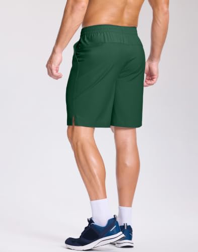 Image of GGJ Men's Lightweight Athletic Shorts with 2 Zipper Pockets 7 inch /9 inch /5 inch Gym Workout Running Quick Dry Tennis Shorts for Men