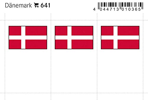 Feuillet de drapeaux Danemark en couleur Lindner 641 intercalaire