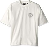 AX logo Armani Exchange AX Herren Boxy Short Sleeve Jumper Sweatshirt, weiß, Large