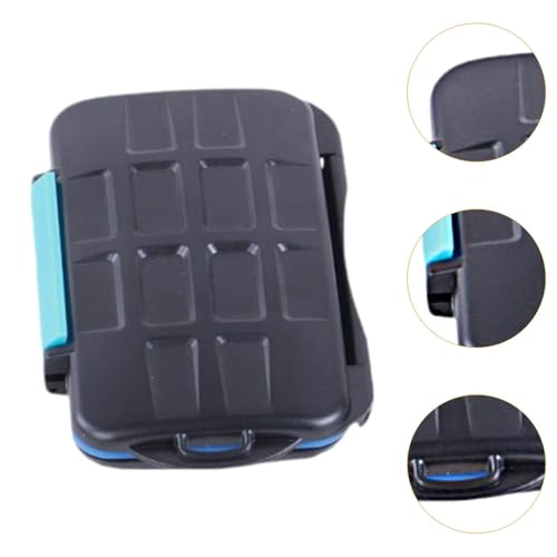 Compact Shockproof SD and TF Card Holder Case Waterproof Memory Card Organizer for Camera Accessories 4.53x3.15x0.59 Inch