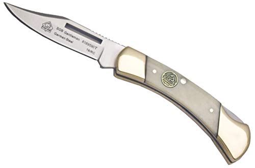 SGB Puma Gentleman White Bone Folding Pocket Knife