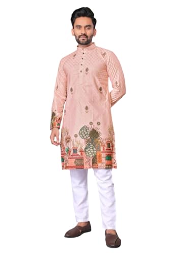 Image of Trustous Kurta Pyjamas set for Mens | Pyjamas with kurta PRINTED and classis look |KURTA Pyjamas SET