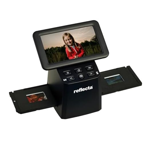 Reflecta x33-Scan - Escaner Negativos Fotograficos y escaner Diapositivas, 15.3MP CMOS, Resolución 4608x3072 (5760x3840 Interpolada), Pantalla LCD IPS de 5", Corrección de Exposición Auto/Manual