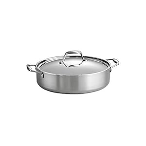 Tramontina 6 QT Covered Braiser – Tri-Ply Clad SS – SEA – Gourmet