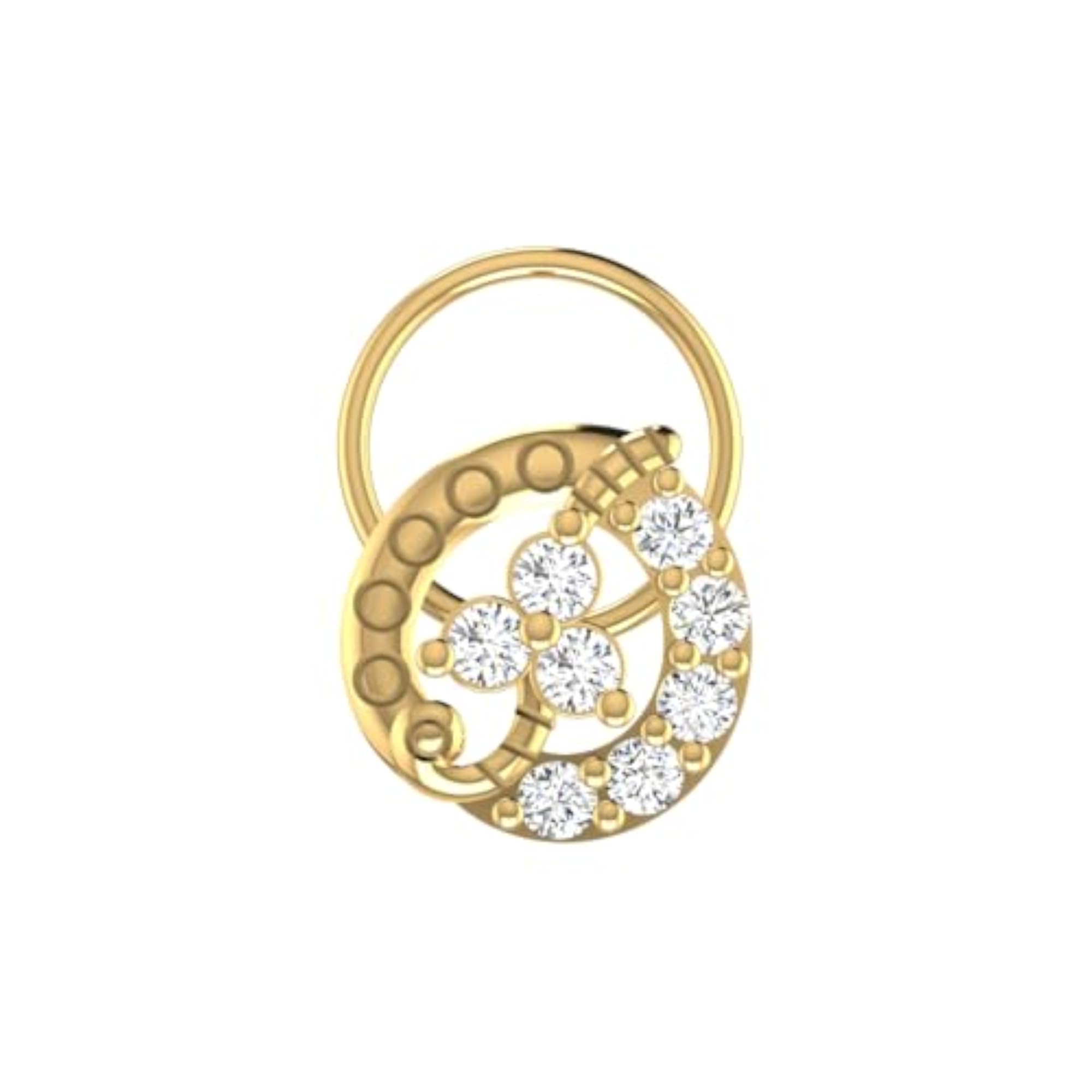 Women's 14Kt Yellow Gold Stud Nose Ring