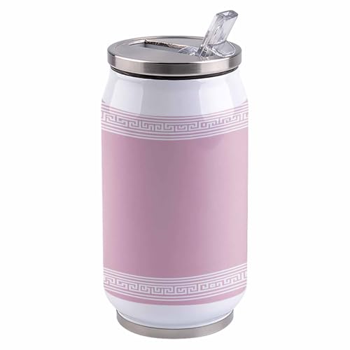 コーラカップ ピンク 無地 田園 シンプル タンブラー ストローカップ 蓋付き ステンレス 魔法瓶 水筒 ボトル 車用 自宅用 携帯便利 直飲み 真空 保冷 保温 漏れ防止 通勤 贈り物 400ml