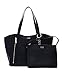 Guess Naya Trap Tote, Sacs à bandoulière Femme, Noir, Taille Unique