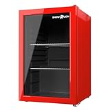 SnowLion Premium Undercounter Glass Door Mini Fridge, 69L Compact Beverage Fridge with 90 Can Capacity, 2.4 Cu.ft. Freestanding Drink with Glass Door, Compact refrigerator with Reversible Door