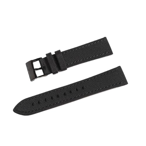 Bracelet montre cuir nylon 22 mm marron bleu noir interchangeable universel