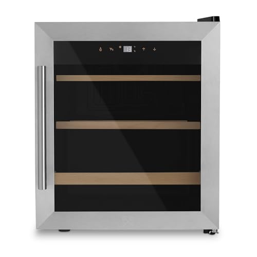 Les Petits Champs Vinoteca 15 botellas CAVC15 46L, Puerta acero inoxidable, Anti-UV, Sistema termodinámico, Regulable de 4°C a 18°C, Silenciosa, Iluminación LED, 2 estantes