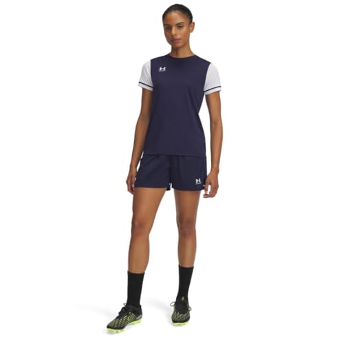 Under Armour Challenger Damen-Shorts, (410) Midnight Navy/Weiß, Mittel – Ansicht 4