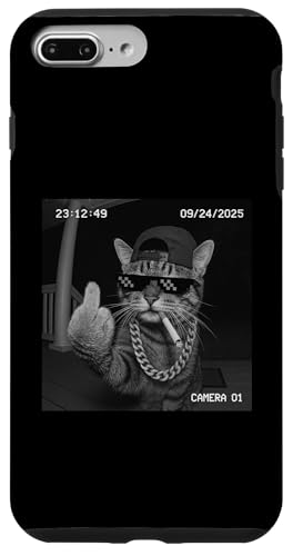Funny Cat Flipping Off Middle Finger On Security Camera X}zP[X iPhone 7 Plus/8 Plus p