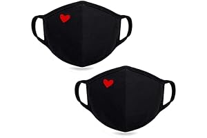2 Black Face Masks - Washable, Adjustable Cloth Masks for Adults