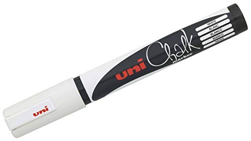 Uni 140012000 1.8 - 2.5mm Bullet Tip Chalk Marker - White