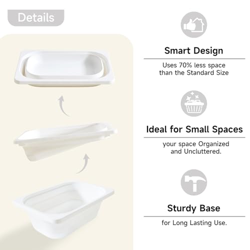 Cubo de Almacenamiento Plegable, Lavabo Plegable Plato Bañera Fregadero, Espacio Grande Gris - Imagen 22 de 29