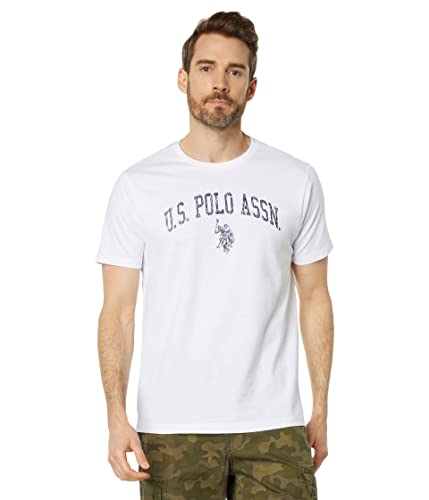 T-shirt uni U.S. Polo Assn. à manches courtes col rond pour homme en coton blanc