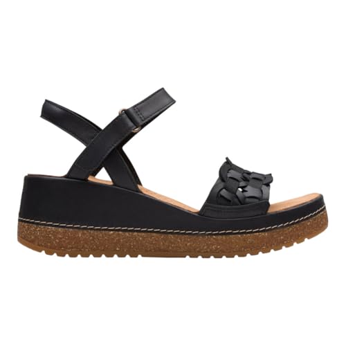Clarks Clarks, Women, Kassanda Bar, Black Leather, 7.5, Medium