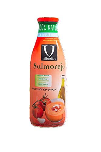 Villaolivo - Salmorejo con Pan Sin Gluten- Tarro de Cristal 1L