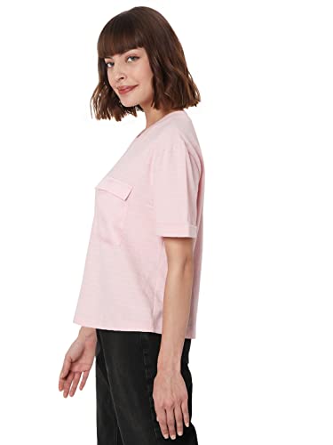 Image of VERO MODA Women's Cotton Blend Regular Fit T-Shirt