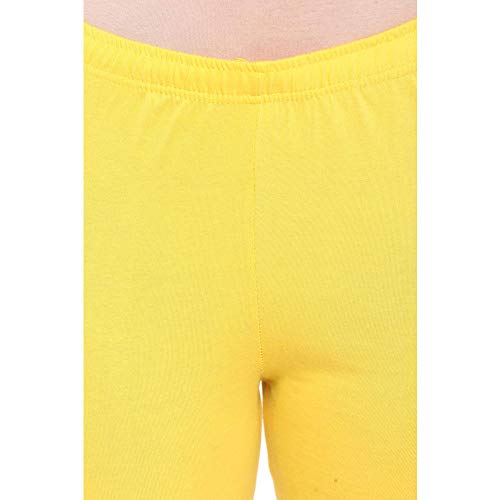 Image of BIBA Womens Coated Leggings (Yellow Small)