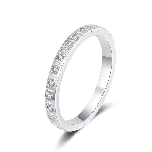 Bague Argent 925 Moissanite : l'alliance vintage or blanc éclatant sans ternir