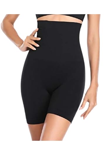 Image of KROYWEN Fashion Women's High Waisted Seamless Firm Triple Control Butt Lifter Bodysuit Body Shaper Shorts Plus Size Thigh Slimmer Tummy Control Shapewear Comfortable for Women Under Dress Black
