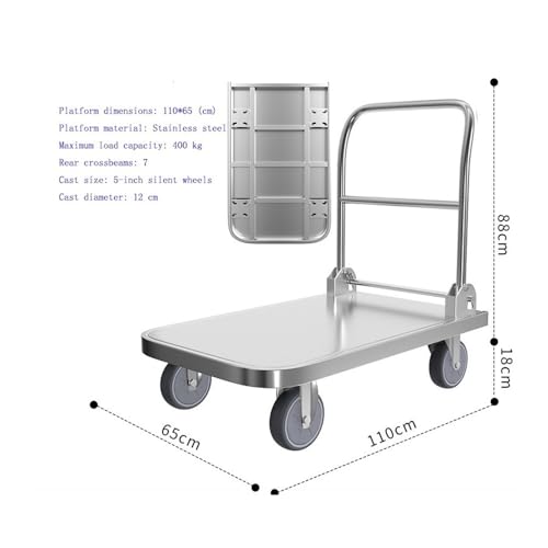 Carrito multifuncional plegable con ruedas de 5 pulgadas miniatura 2