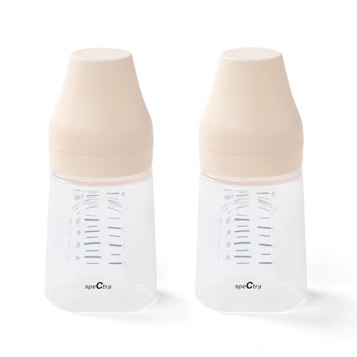 Image of Spectra - Wide Neck Baby Bottles - Compatible with Spectra Breast Milk Pump Flanges (Pack of 2)