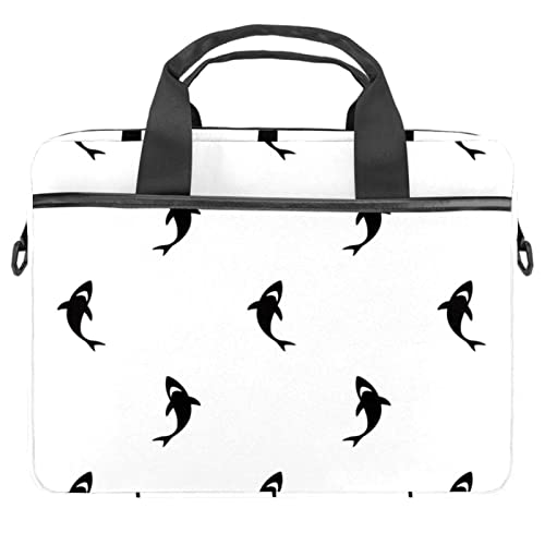 Bolsa de hombro para portátil 14.5 para la universidad Black Tiddler Fish multicolor