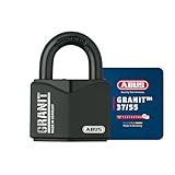 ABUS Granit Vorhängeschloss 37/55 für den Außeneinsatz - aus gehärtetem Spezialstahl - mit Plus Scheibenzylinder - Sicherheitslevel 10