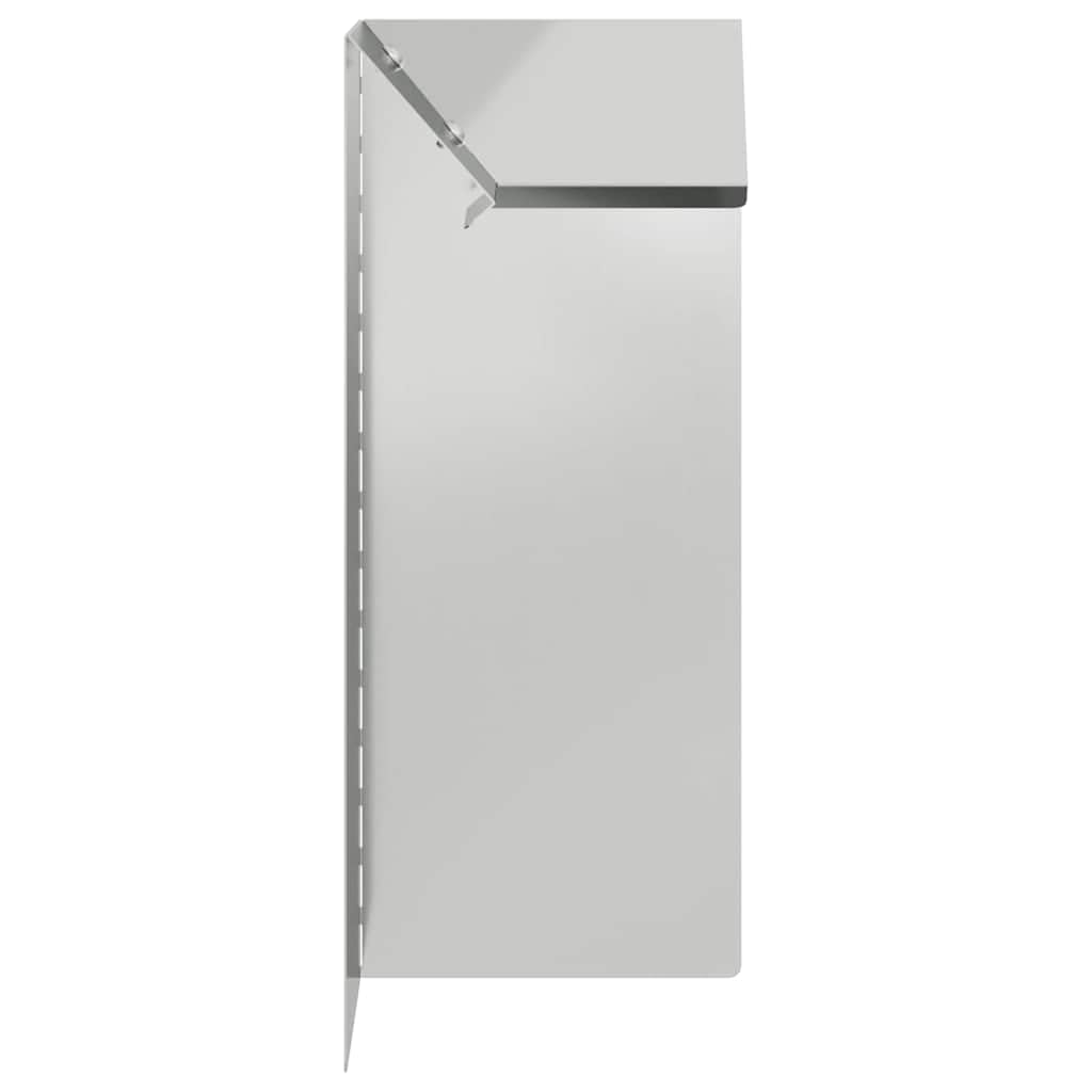 Metall-Schneckenzaun 4 Stück, 10 x 10 x 25 cm, Silber, verzinkter Stahl für Gartenbeete und Terrassen – einfache Montage, langlebig und pflegeleicht