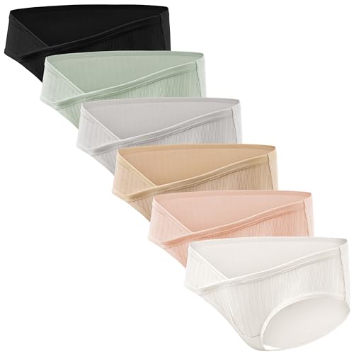 HBselect 6 Pezzi Mutandine per Gestante, Mutande Donna Cotone a