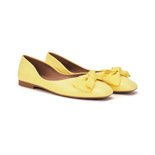 Image of C.Paravano Flats for Women | Ballet Flats | Square Toe | Dressy Casual Shoe